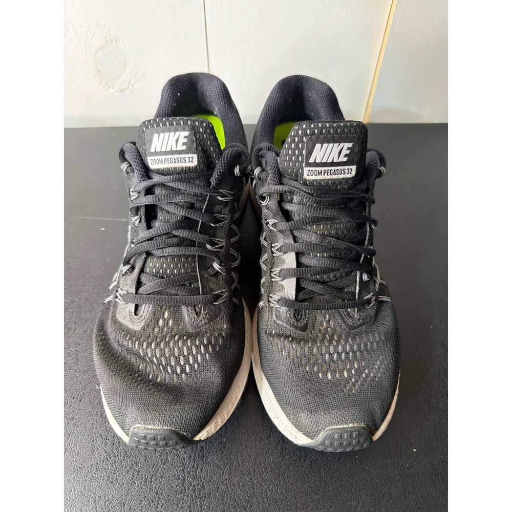 Nike Mens Black Mesh Running Shoes Zoom Pegasus 32 749344-001 Size 10